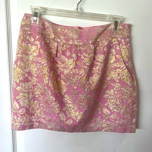 Forever 21 Pink and Gold Mini Skirt